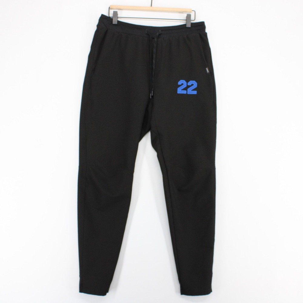 UNRL Jogger Pants Mens M Black Tapered Performance Stretch Embroidered #22